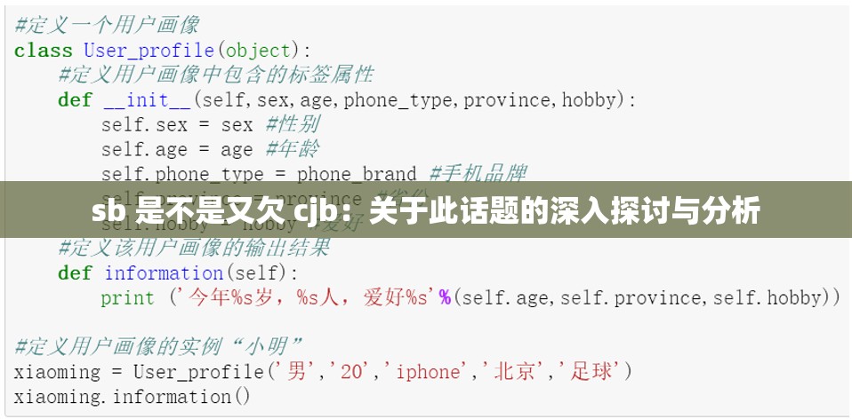 sb 是不是又欠 cjb：关于此话题的深入探讨与分析