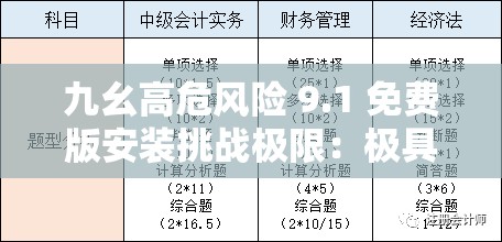 九幺高危风险 9.1 免费版安装挑战极限：极具风险与难度