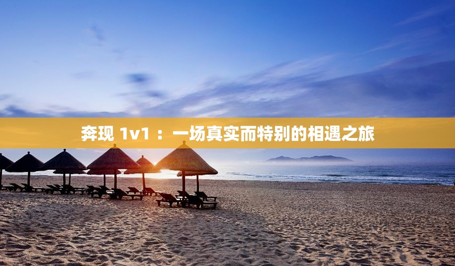 奔现 1v1 ：一场真实而特别的相遇之旅