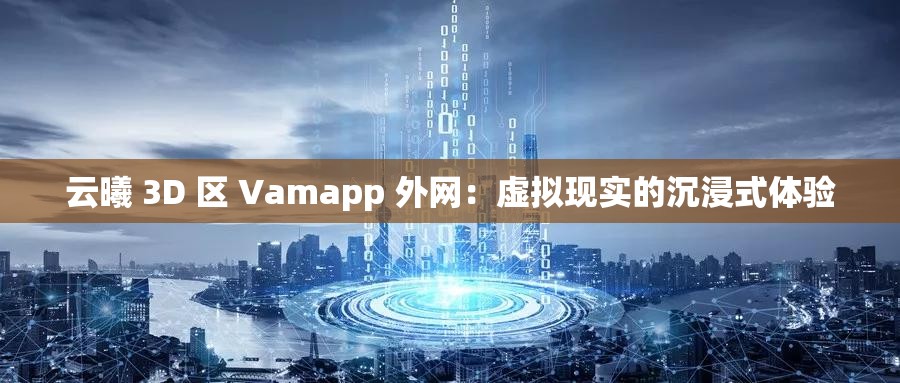 云曦 3D 区 Vamapp 外网：虚拟现实的沉浸式体验