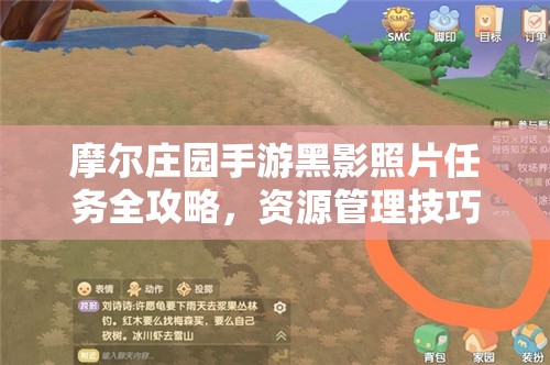 摩尔庄园手游黑影照片任务全攻略，资源管理技巧、高效执行策略及避免资源浪费指南