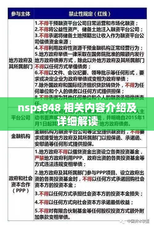 nsps848 相关内容介绍及详细解读