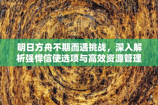 明日方舟不期而遇挑战，深入解析强悍信使选项与高效资源管理艺术