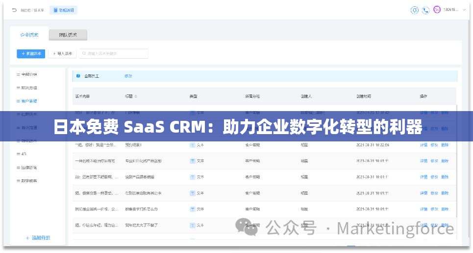 日本免费 SaaS CRM：助力企业数字化转型的利器