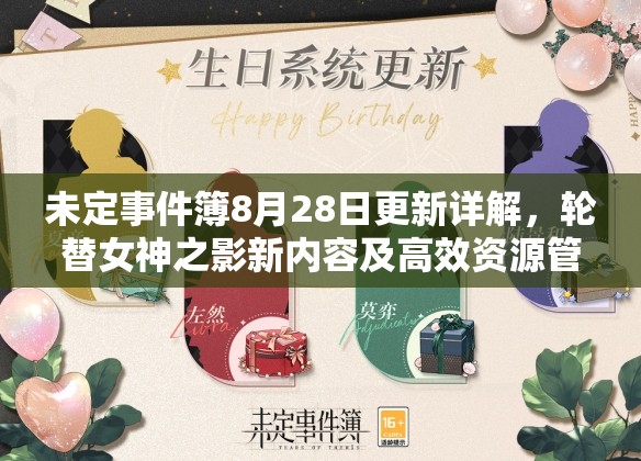 未定事件簿8月28日更新详解，轮替女神之影新内容及高效资源管理策略