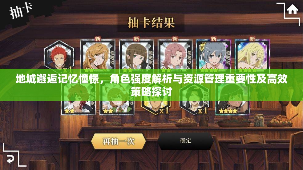 地城邂逅记忆憧憬，角色强度解析与资源管理重要性及高效策略探讨