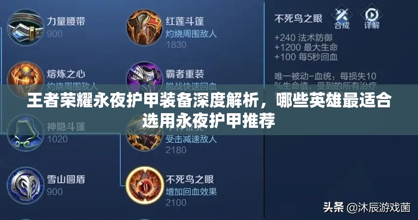 王者荣耀永夜护甲装备深度解析，哪些英雄最适合选用永夜护甲推荐