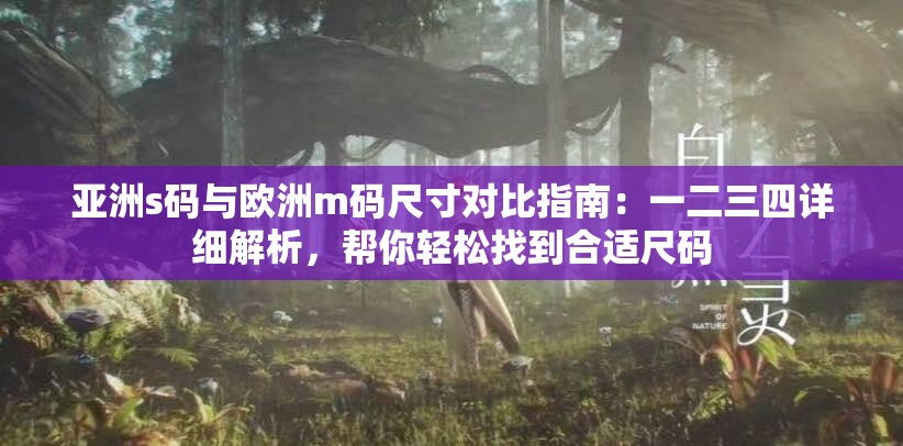 亚洲s码与欧洲m码尺寸对比指南：一二三四详细解析，帮你轻松找到合适尺码