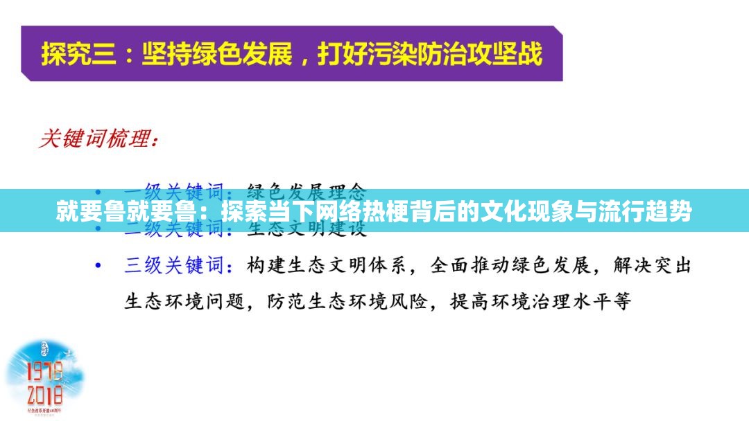 就要鲁就要鲁：探索当下网络热梗背后的文化现象与流行趋势