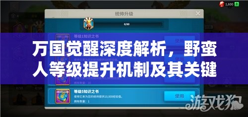 万国觉醒深度解析，野蛮人等级提升机制及其关键影响因素