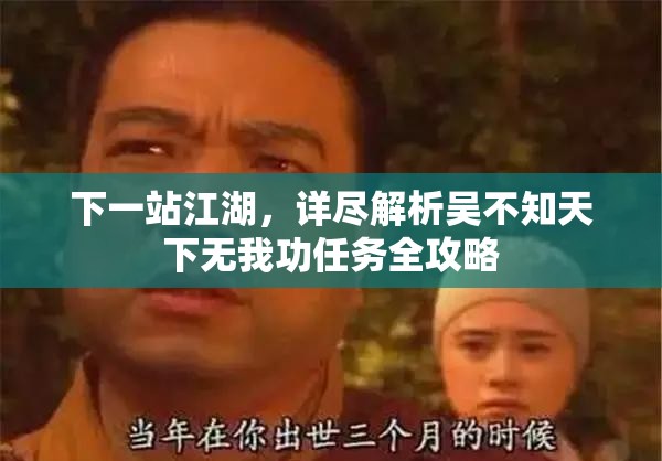 下一站江湖，详尽解析吴不知天下无我功任务全攻略