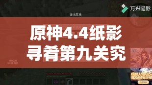 原神4.4纸影寻肴第九关究竟如何通关？全面攻略大揭秘！