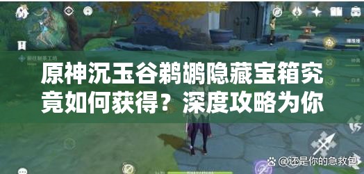 原神沉玉谷鹈鹕隐藏宝箱究竟如何获得？深度攻略为你揭秘！