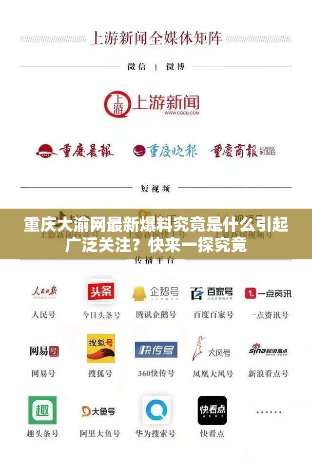 重庆大渝网最新爆料究竟是什么引起广泛关注？快来一探究竟