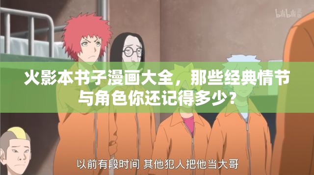 火影本书子漫画大全，那些经典情节与角色你还记得多少？