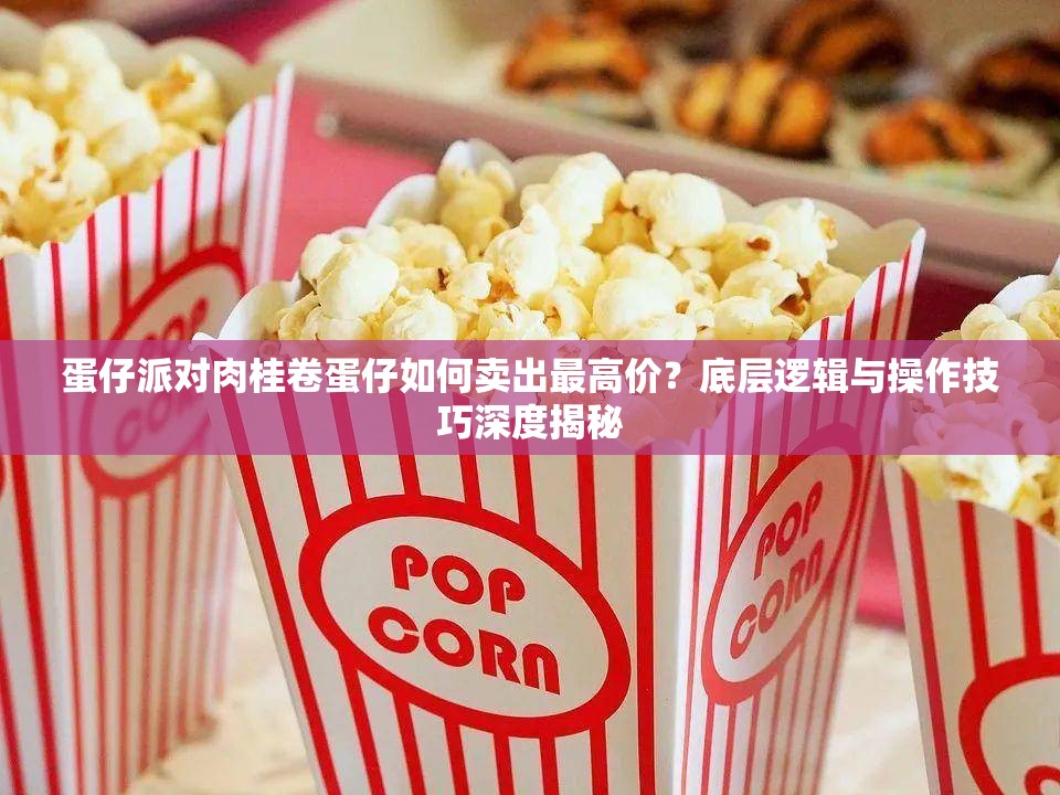 蛋仔派对肉桂卷蛋仔如何卖出最高价？底层逻辑与操作技巧深度揭秘