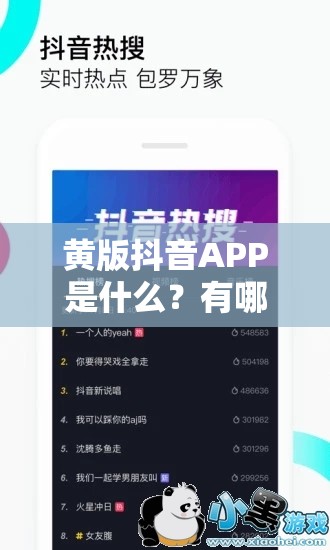 黄版抖音APP是什么？有哪些独特功能？快来一探究竟