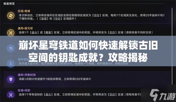 崩坏星穹铁道如何快速解锁古旧空间的钥匙成就？攻略揭秘