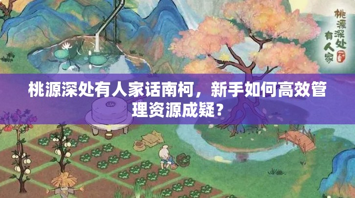 桃源深处有人家话南柯，新手如何高效管理资源成疑？