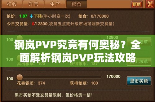 钢岚PVP究竟有何奥秘？全面解析钢岚PVP玩法攻略