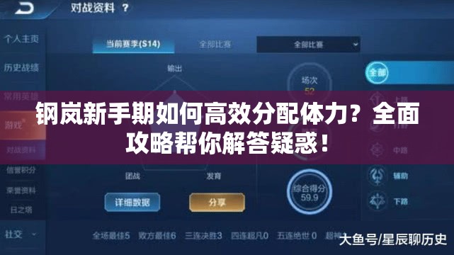 钢岚新手期如何高效分配体力？全面攻略帮你解答疑惑！