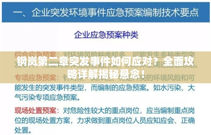 钢岚第二章突发事件如何应对？全面攻略详解揭秘悬念！