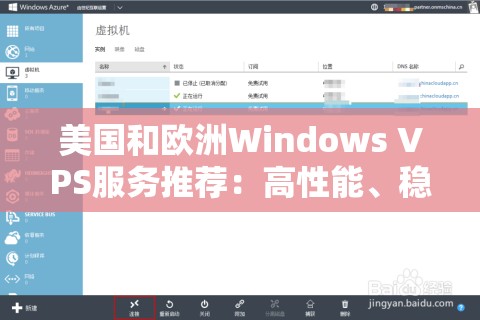 美国和欧洲Windows VPS服务推荐：高性能、稳定可靠的虚拟服务器选择指南