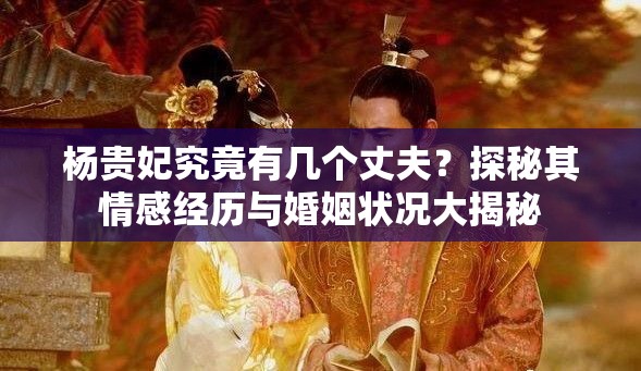 杨贵妃究竟有几个丈夫？探秘其情感经历与婚姻状况大揭秘
