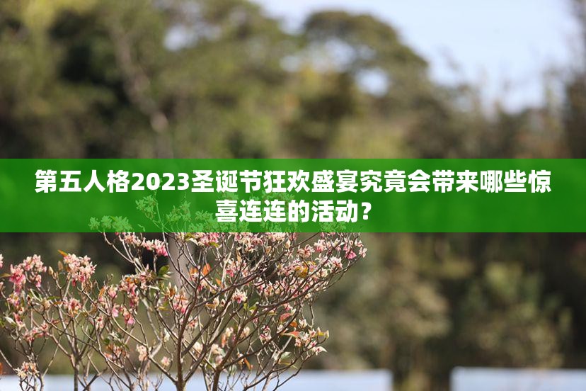 第五人格2023圣诞节狂欢盛宴究竟会带来哪些惊喜连连的活动？