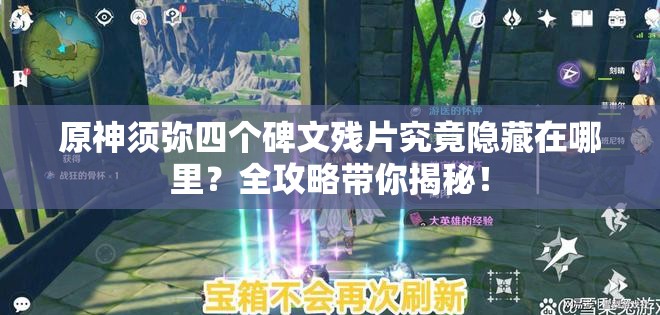 原神须弥四个碑文残片究竟隐藏在哪里？全攻略带你揭秘！