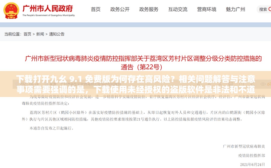 下载打开九幺 9.1 免费版为何存在高风险？相关问题解答与注意事项需要强调的是，下载使用未经授权的盗版软件是非法和不道德的行为，可能会带来安全风险和法律问题，建议你通过正规渠道获取软件