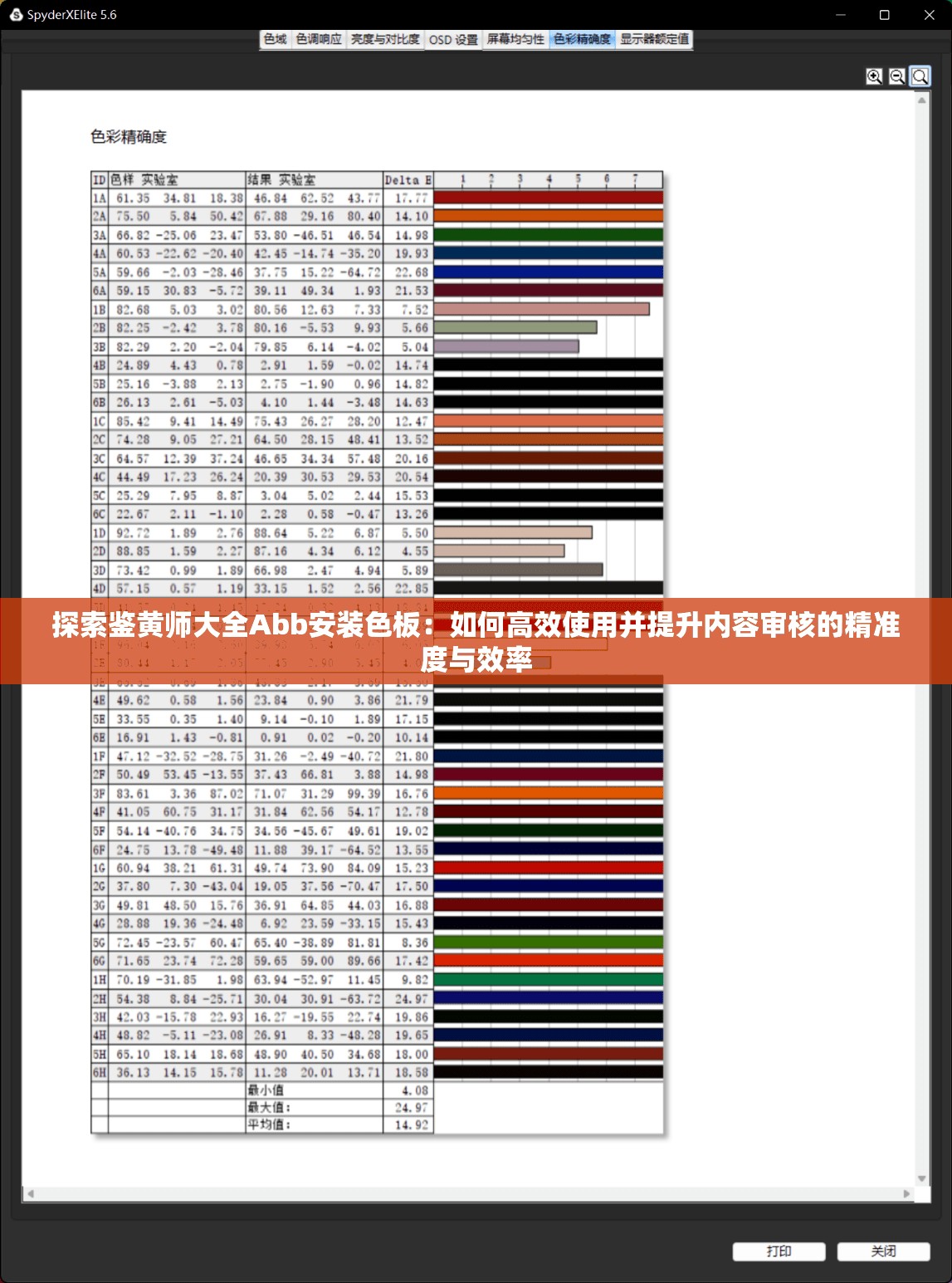 探索鉴黄师大全Abb安装色板：如何高效使用并提升内容审核的精准度与效率