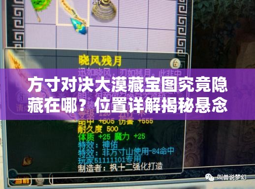 方寸对决大漠藏宝图究竟隐藏在哪？位置详解揭秘悬念！