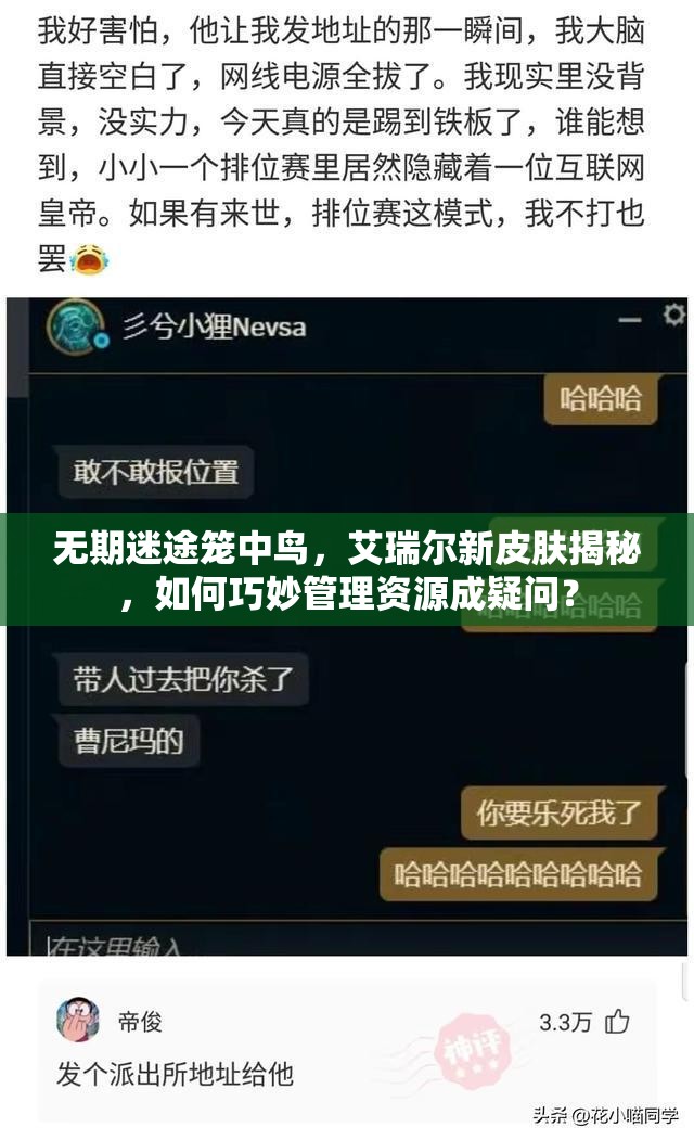 无期迷途笼中鸟，艾瑞尔新皮肤揭秘，如何巧妙管理资源成疑问？