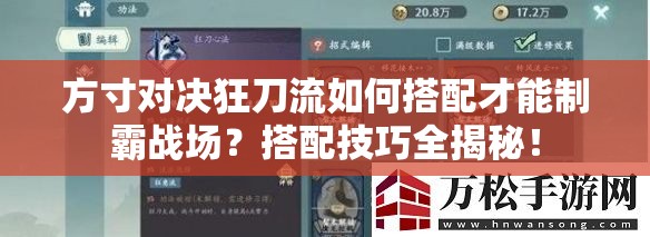 方寸对决狂刀流如何搭配才能制霸战场？搭配技巧全揭秘！