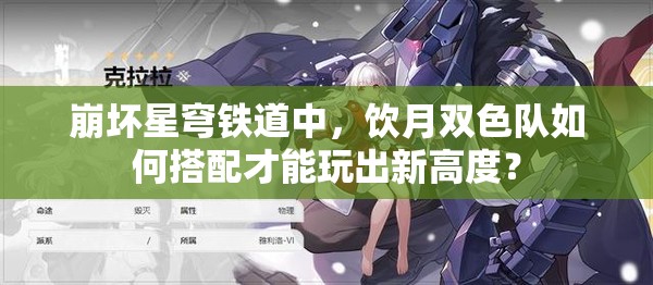 崩坏星穹铁道中，饮月双色队如何搭配才能玩出新高度？