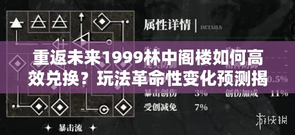 重返未来1999林中阁楼如何高效兑换？玩法革命性变化预测揭秘！